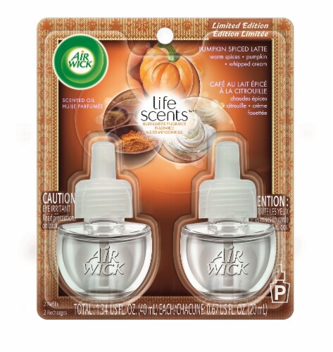 Air Wick Scented Oil Twin Refill Life Scents Pump Spiced Latte Perspective: front