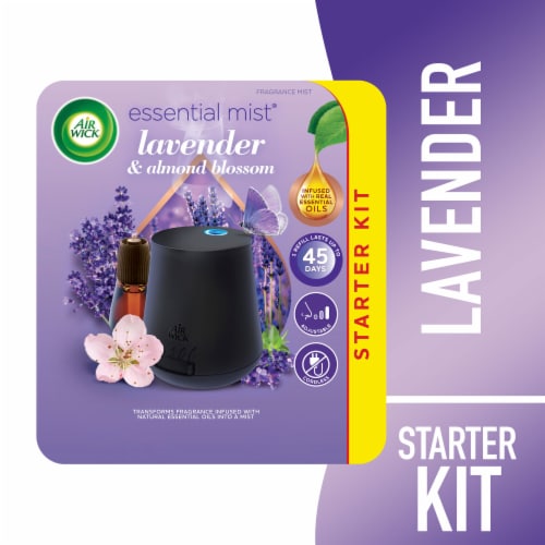 Air Wick® Essential Mist Starter Kit Lavender & Almond Blossom Perspective: front
