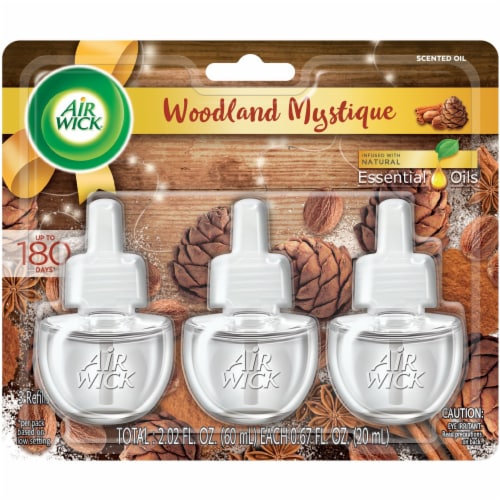 Air Wick Essential Oils Woodland Mystique Refills Perspective: front