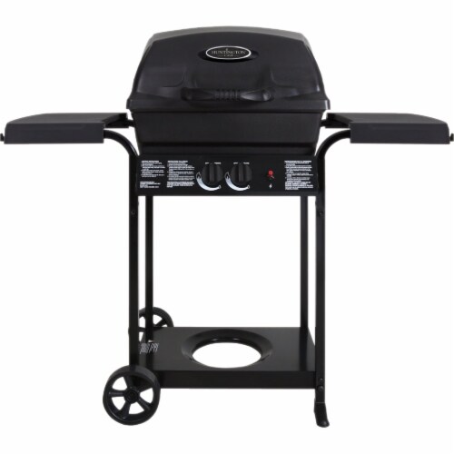 Huntington 2-Burner Black 25,000 BTU LP Gas Grill 24025HNT Perspective: front