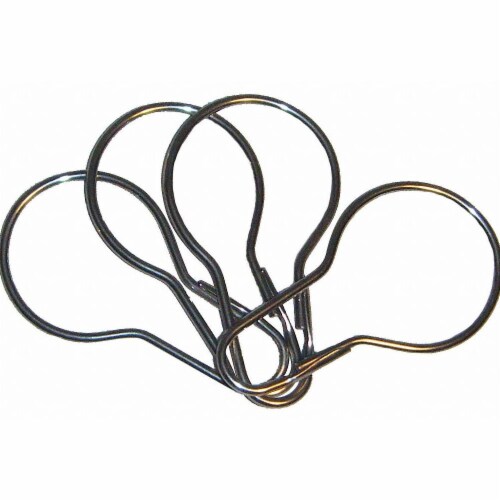 Sim Supply Shower Curtain Hooks,Chrome,PK12  01-R9689H Perspective: front