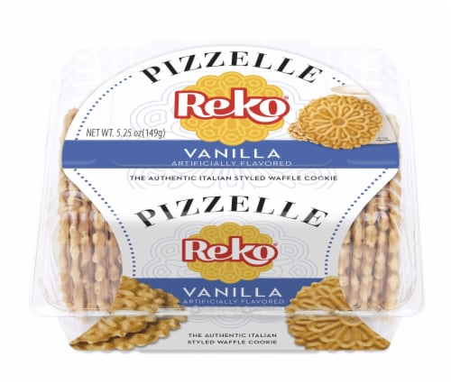 Reko® Pizzelle Vanilla Italian Waffle Cookies Perspective: front