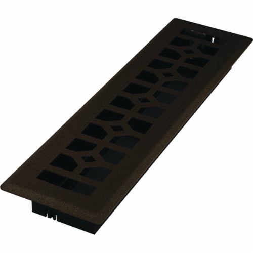 Imperial Templar 2-1/4 In. x 12 In. Bronze Age Steel Floor Register RG3472 Perspective: front