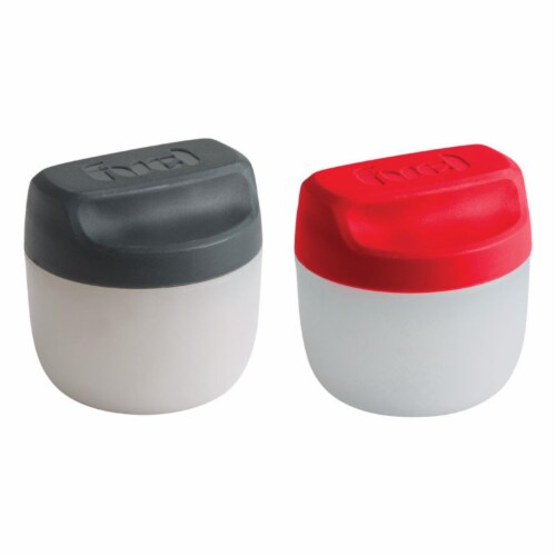 Trudeau 6510929 3 oz On the Go Dressing Container, White - Pack of 2 Perspective: front