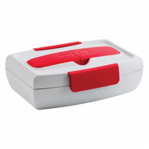 Trudeau 34 oz Food to Go Container, red Perspective: front