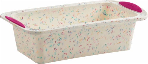 Trudeau® Silicone Confetti Pattern Loaf Pan Perspective: front