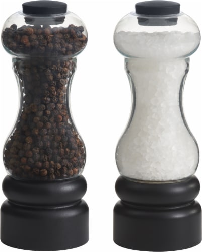 Trudeau New York Pepper & Salt Mills - 2 Piece - Black/Clear, 6 in - Kroger