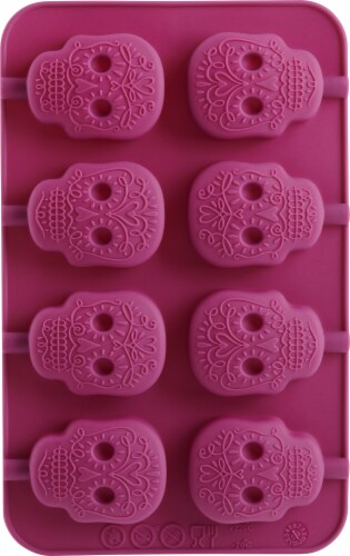 Trudeau Day of the Dead Skull Silicone Mold - Pack of 2 - Dia de los Muertos Perspective: front