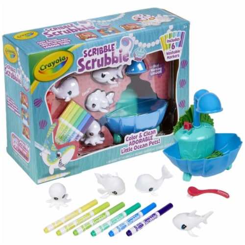 Crayola Scribble Scrubbie - Ocean Pets Lagoon Playset Perspective: front