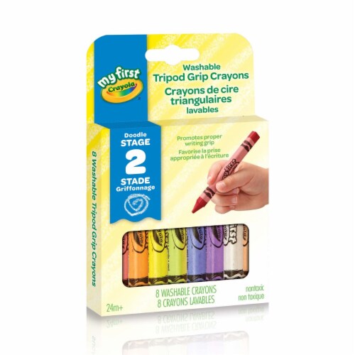 Eight Large Washable Crayons