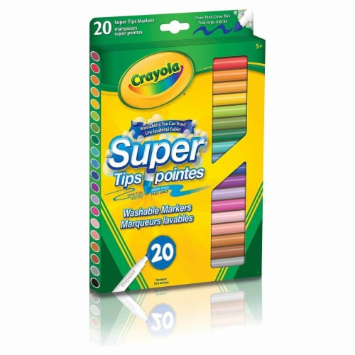 Crayola Supertips 20 Pack Unboxing and Review -Swatches and