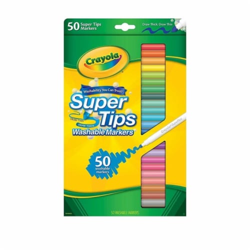Crayola 30363940 50 Super Tips Washable Markers Perspective: front