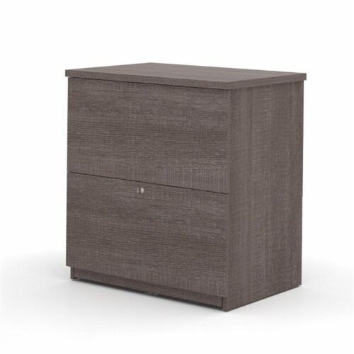 Bestar Standard 2 Drawer Lateral File Cabinet in Bark Gray 1
