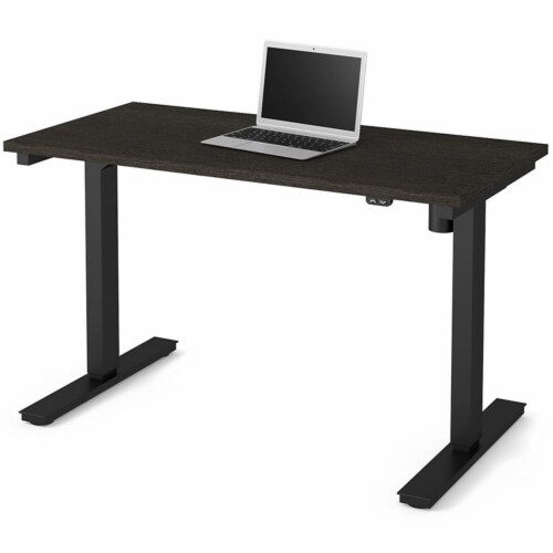 Bestar Electric Adjustable Height Standing Desk in Deep Gray, 1 Fred