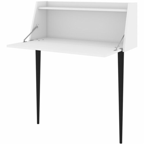 Bestar Skat 36 Wooden Wall Mounted Secretary Desk in White 1