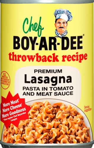Chef Boyardee Throwback Recipe Premium Lasagna Perspective: front