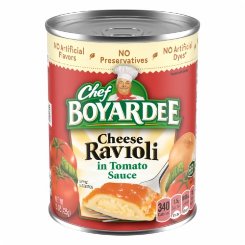 Chef Boyardee Cheese Ravioli In Tomato Sauce Perspective: front