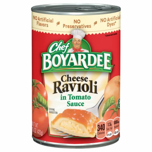Chef Boyardee Cheese Ravioli In Tomato Sauce Perspective: front