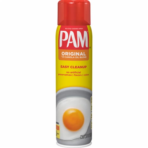 Pam Non Stick Original Cooking Spray Perspective: front