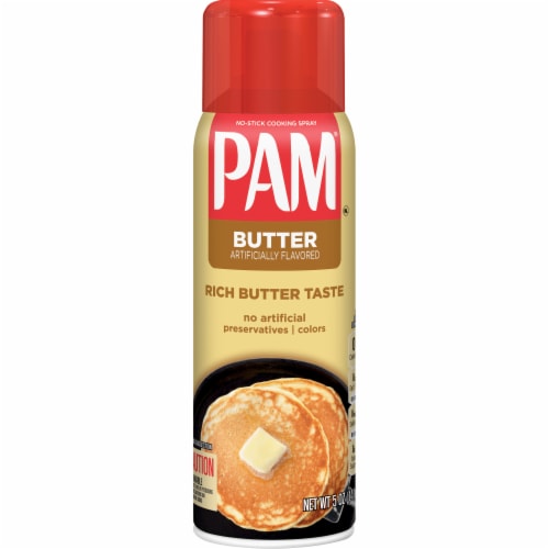 Pam Non Stick Butter Cooking Spray Perspective: front