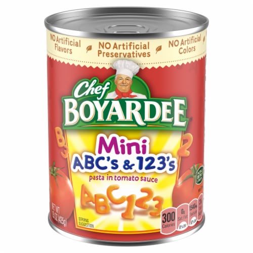 Chef Boyardee® Mini ABC's & 123's Pasta in Tomato & Cheese Sauce Perspective: front