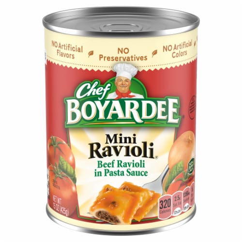 Chef Boyardee® Tomato & Meat Sauce Beef Mini Ravioli® Perspective: front