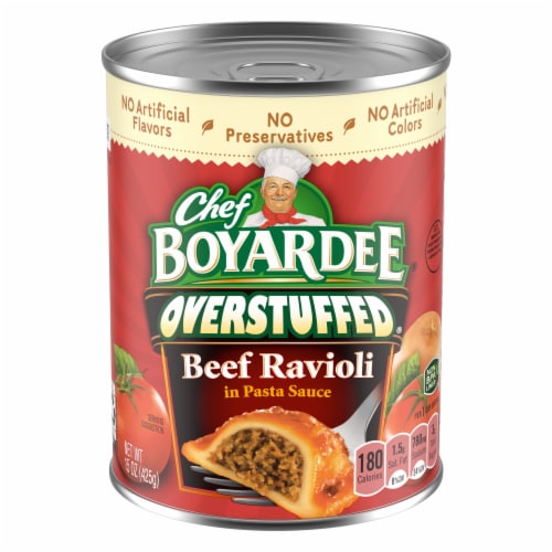 Chef Boyardee Overstuffed Beef Ravioli Perspective: front
