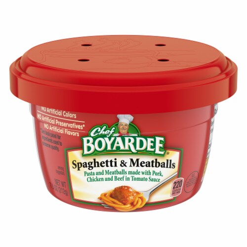 Chef Boyardee Spaghetti & Meatballs In Tomato Sauce Perspective: front