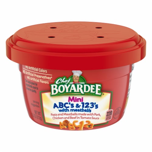 Chef Boyardee® Mini ABC's & 123's with Meatballs Microwavable Cup Perspective: front