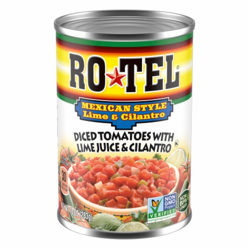 Rotel Mexican Style Diced Tomatoes With Lime And Cilantro Perspective: front