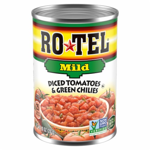 Rotel Mild Diced Tomatoes And Green Chilies Perspective: front