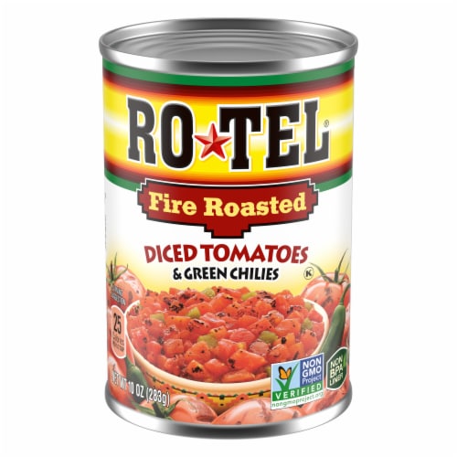 Rotel® Fire Roasted Diced Tomatoes & Green Chilies Perspective: front