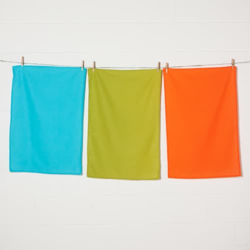 Now Designs Flour Sack Kitchen Dish Towels Coordinated Cactus Crush Set of 3 Perspective: front
