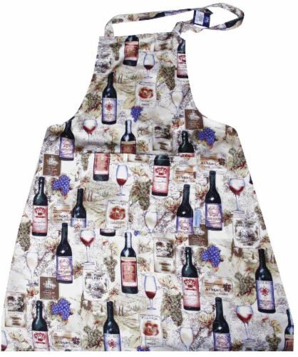 Now Designs Wine Labels Basic Apron Perspective: front