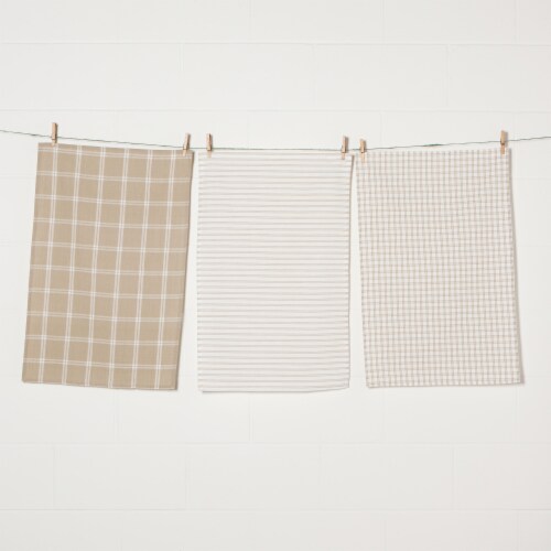 Now Designs Tic Tac Toe Sandstone 100% Cotton Kitchen Dish Towels Perspective: front