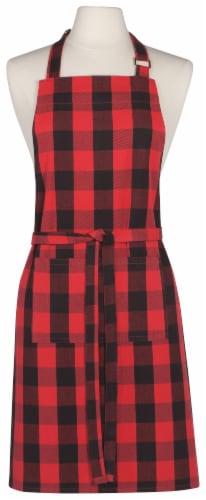 Now Designs Unisex Adjustable Cotton Buffalo Check Kitchen Apron Perspective: front