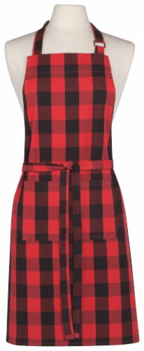 Now Designs Unisex Adjustable Cotton Buffalo Check Kitchen Apron Perspective: front