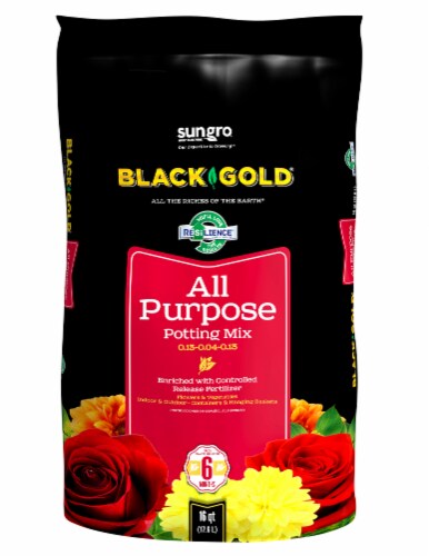 Black Gold® All-Purpose Potting Soil with Controlled Release Fertilizer Perspective: front
