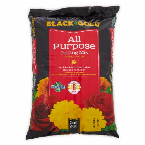 Black Gold® All-Purpose Potting Soil with Controlled Release Fertilizer Perspective: front