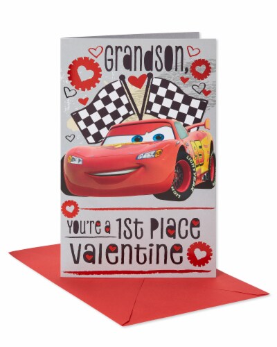 American Greetings Pop-Up Valentine’s Day Card for Kids (Lightning McQueen) Perspective: front