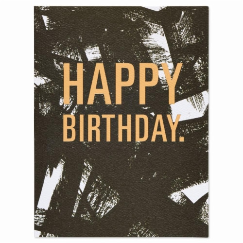 American Greetings (S19) Gold Lettering - Birthday Card Perspective: front