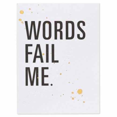 American Greetings (S21) Words Fail Me - Thanks Card Perspective: front