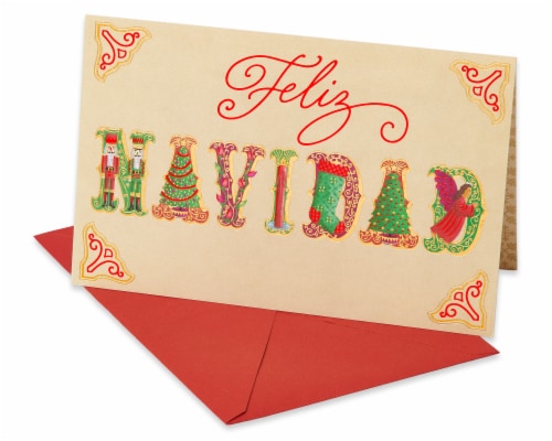 American Greetings Spanish Christmas Card (Feliz Navidad) Perspective: front