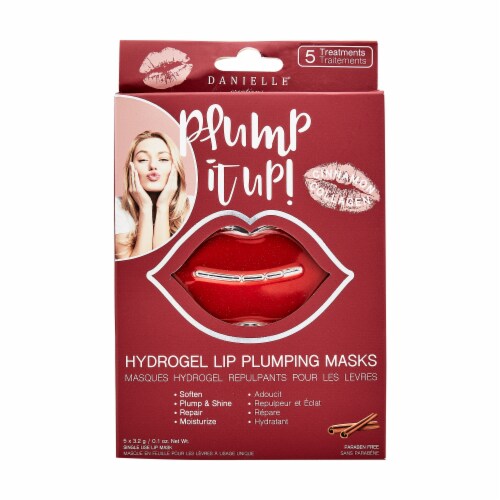 Danielle Plump It Up Cinnamon Hydrogel Lip Plumping Masks Perspective: front