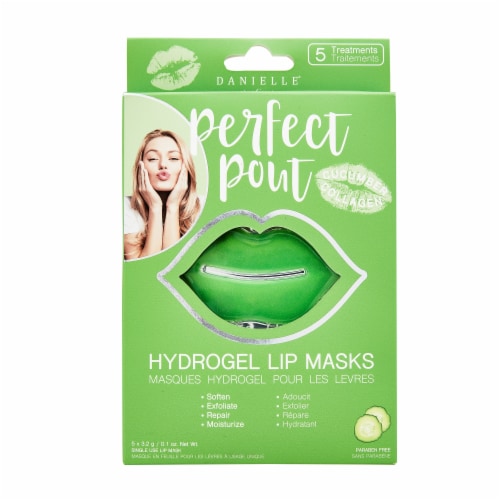 Danielle Perfect Pout Hydrogel Lip Masks - Cucumber Perspective: front