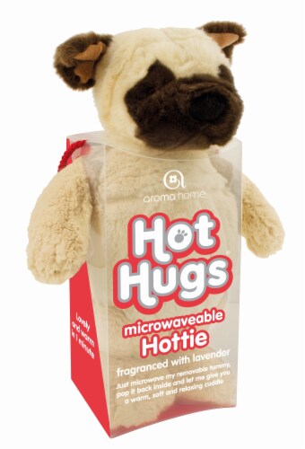 Aroma Home Hot Hugs Microwaveable Lavender Scented Pug Hottie Perspective: front