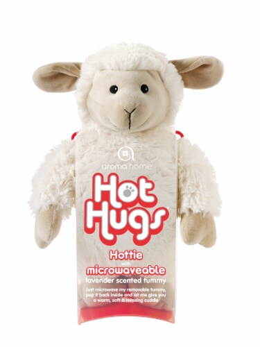 Aroma Home Hot Hugs Microwaveable Lavender Scented Lamb Hottie Perspective: front