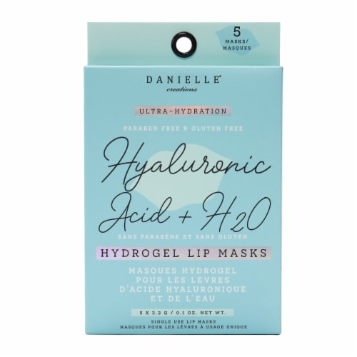 Danielle Hyaluronic Acid + H2O Hydrogel Lip Masks Perspective: front
