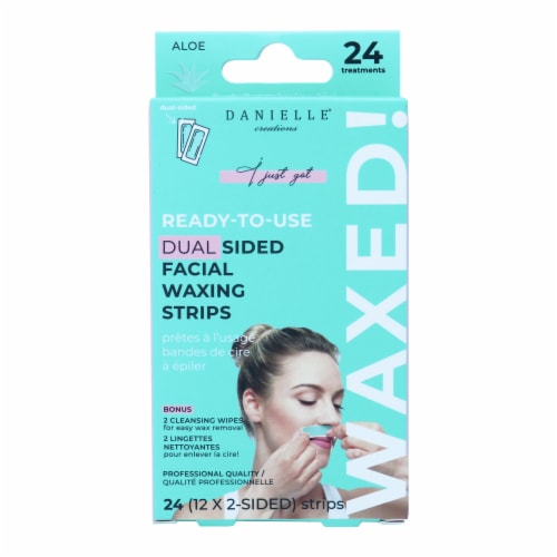 Danielle Aloe Duel Sided Facial Waxing Strips Perspective: front