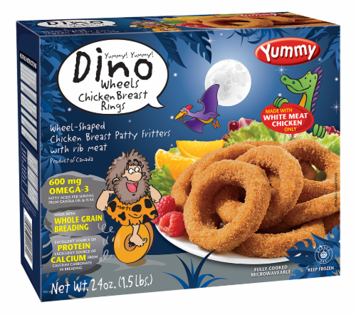 Yummy Dino Wheels Chicken Breast Nuggets Perspective: front